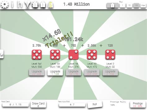 Use that cash to buy upgrades by clicking the buttons in the upper left corner of your screen. . Coolmath idle dice